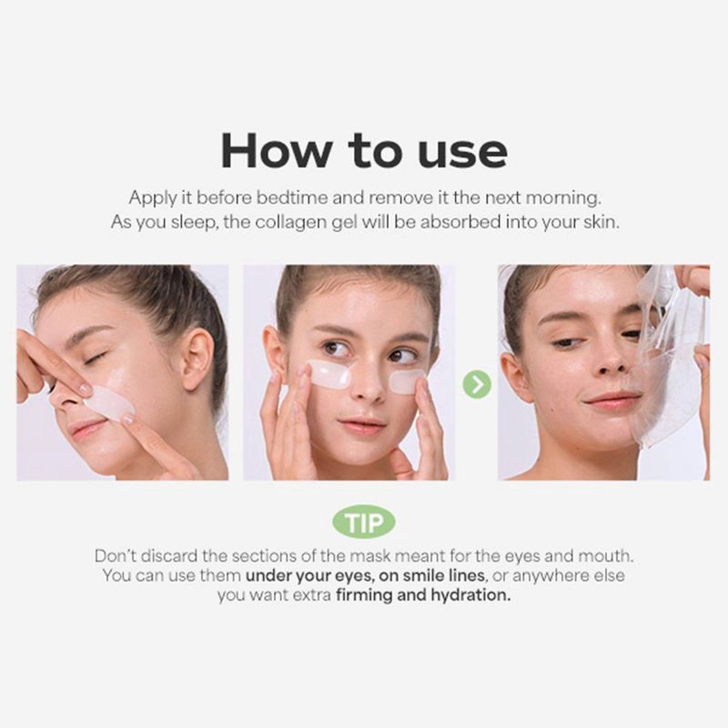 slide 8 of 10, SUNGBOON EDITOR Deep Collagen Overnight Facial Mask - CICA Teatree, 1 ct