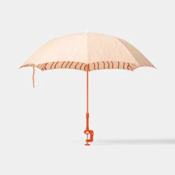 4' Round Clamp Beach Umbrella Cream/Orange - Room Essentials™