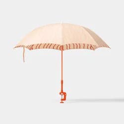 4' Round Clamp Beach Umbrella Cream/Orange - Room Essentials™