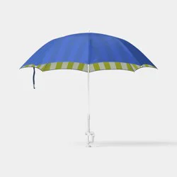 4' Round Outdoor Patio Clamp Beach Umbrella Navy - Room Essentials™