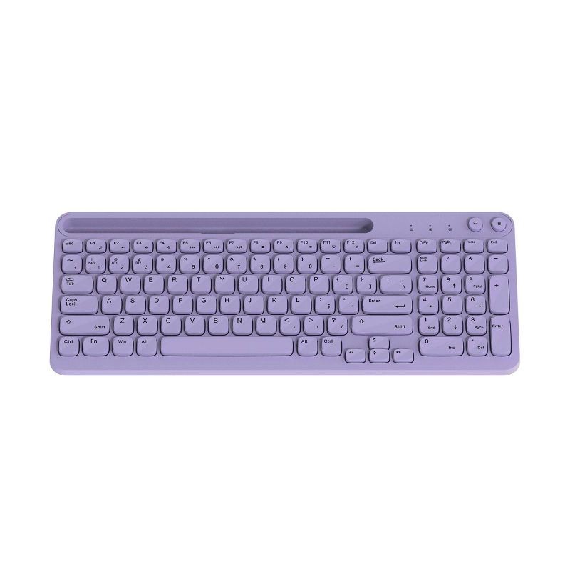 slide 2 of 3, North Full Size Wireless Keyboard with Built-in Phone/Tablet Stand - Lavender, 1 ct