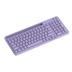 North Full Size Wireless Keyboard with Built-in Phone/Tablet Stand - Lavender