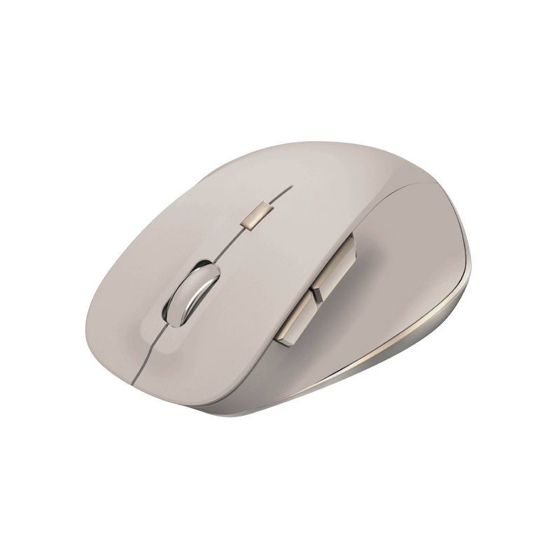 slide 2 of 3, North Wireless Ergonomic 6 Button Mouse - Beige: Radio Frequency, Rechargeable, 1 ct