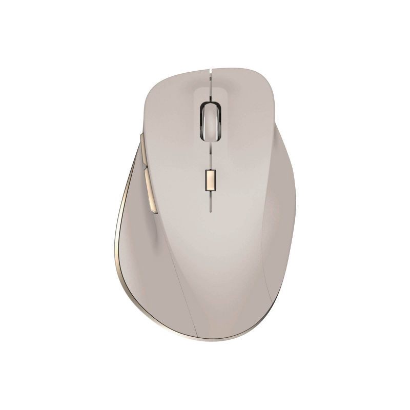 slide 1 of 3, North Wireless Ergonomic 6 Button Mouse - Beige: Radio Frequency, Rechargeable, 1 ct