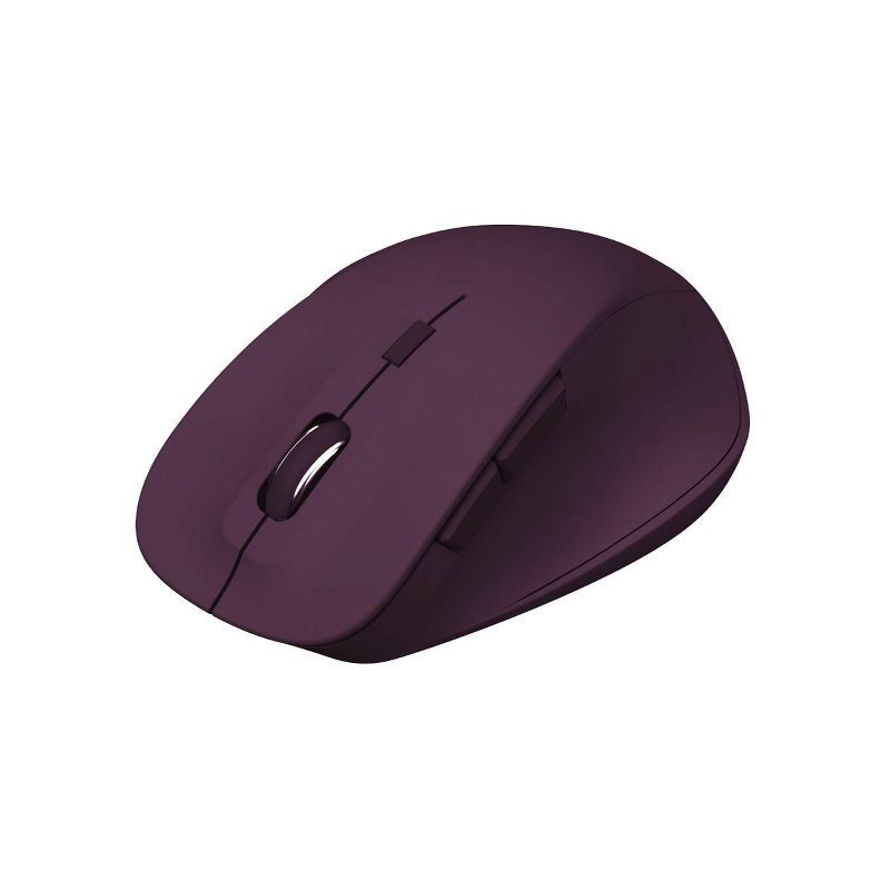 slide 2 of 3, North Wireless Ergonomic 6 Button Mouse - Plum Purple: Radio Frequency, Built-In Battery, 1 ct