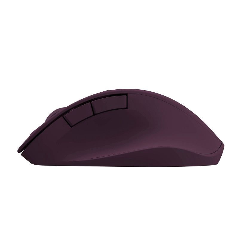 slide 3 of 3, North Wireless Ergonomic 6 Button Mouse - Plum Purple: Radio Frequency, Built-In Battery, 1 ct