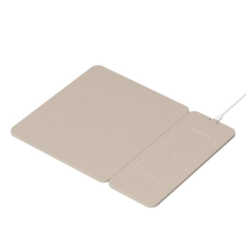slide 2 of 3, North Wireless Charging Mouse Pad - Beige: Polyurethane Desk Accessory, 1 ct