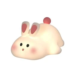 Gems Squishy Bunny Pat Pat Lamp: Touch Activated Silicone Night Light
