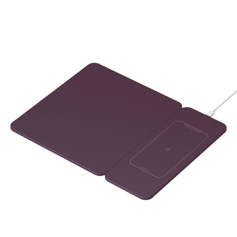 slide 2 of 3, North Wireless Charging Mouse Pad - Plum Purple: Polyurethane Desk Accessory, 1 ct