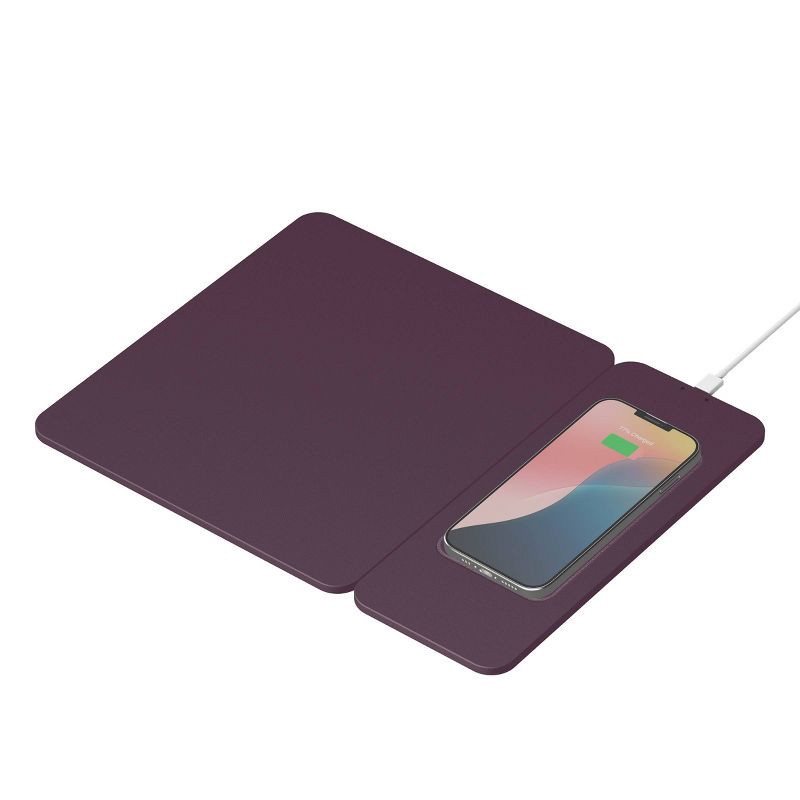 slide 3 of 3, North Wireless Charging Mouse Pad - Plum Purple: Polyurethane Desk Accessory, 1 ct