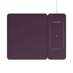 North Wireless Charging Mouse Pad - Plum Purple: Polyurethane Desk Accessory