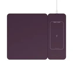 North Wireless Charging Mouse Pad - Plum Purple: Polyurethane Desk Accessory