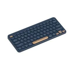North Compact Round Key Wireless Keyboard - Navy