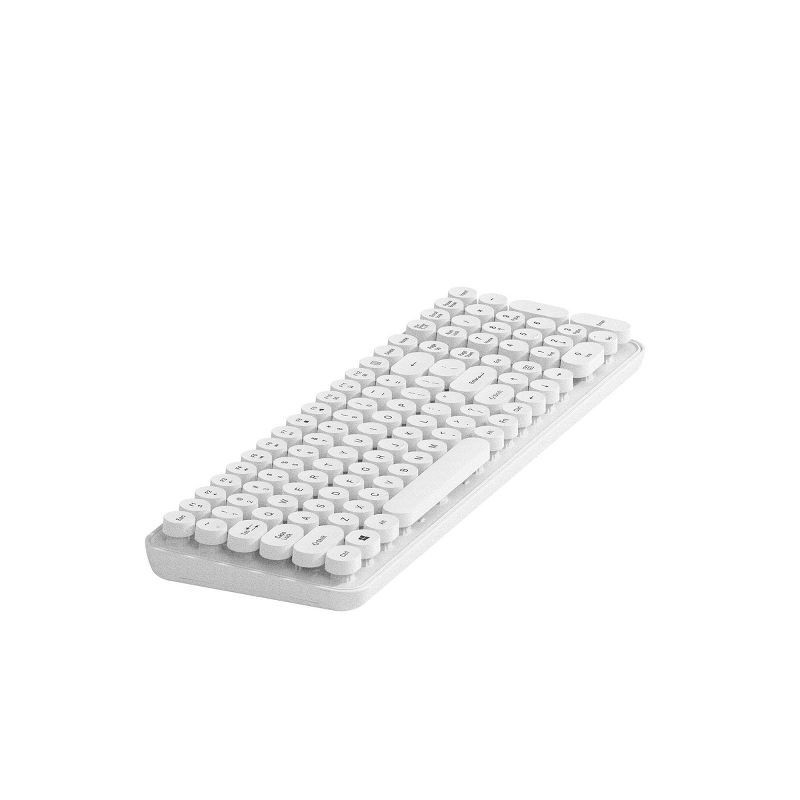 slide 3 of 3, North Full Size Round Pop Key Wireless Keyboard - White: 105 Keys, Radio Frequency, 1 ct