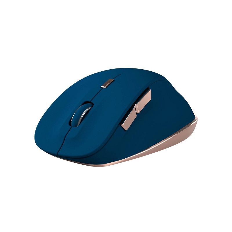 slide 2 of 3, North Wireless Ergonomic 6 Button Mouse - Navy: Rechargeable, Radio Frequency, Business Use, 1 ct
