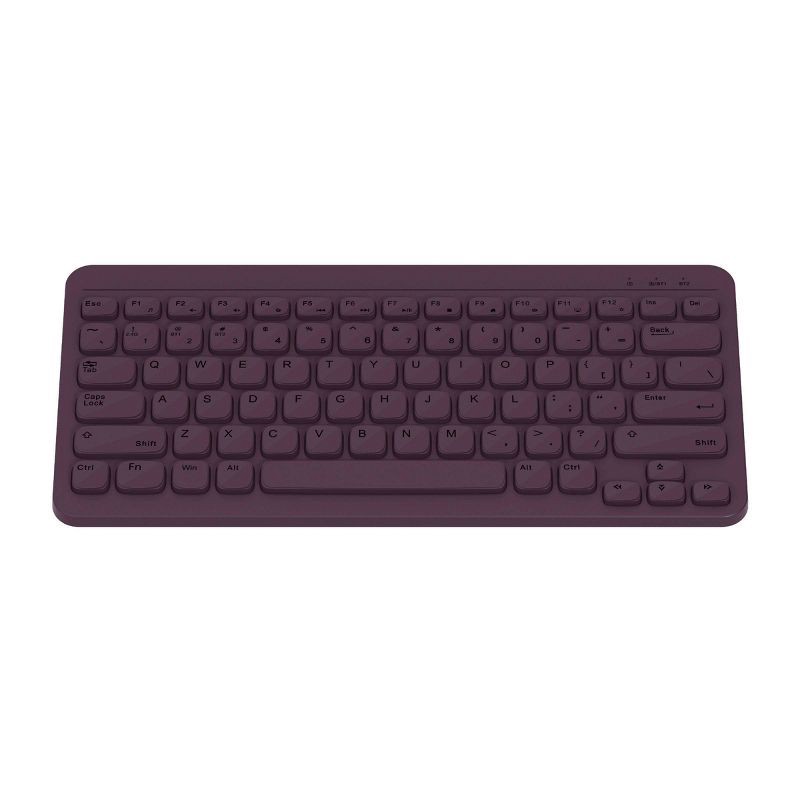 slide 2 of 3, North Compact Square Key Wireless Keyboard - Plum Purple: Low-Profile Keys, 79 Keys, 1 ct