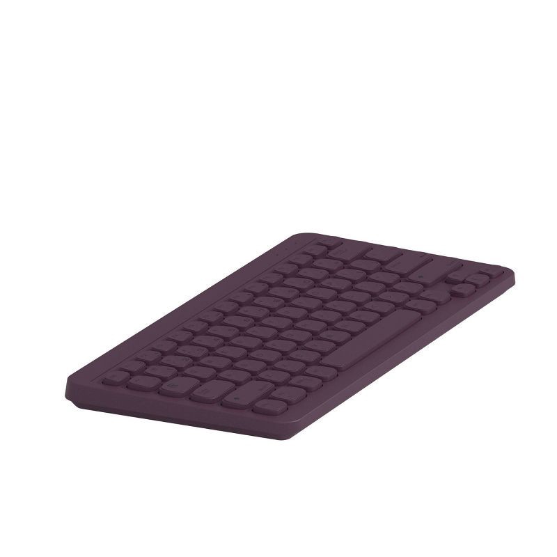 slide 3 of 3, North Compact Square Key Wireless Keyboard - Plum Purple: Low-Profile Keys, 79 Keys, 1 ct