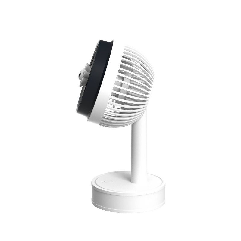 slide 3 of 3, Gems Portable Desk Fan - White: Rechargeable Small Desktop Fan with USB Cable, 1 ct