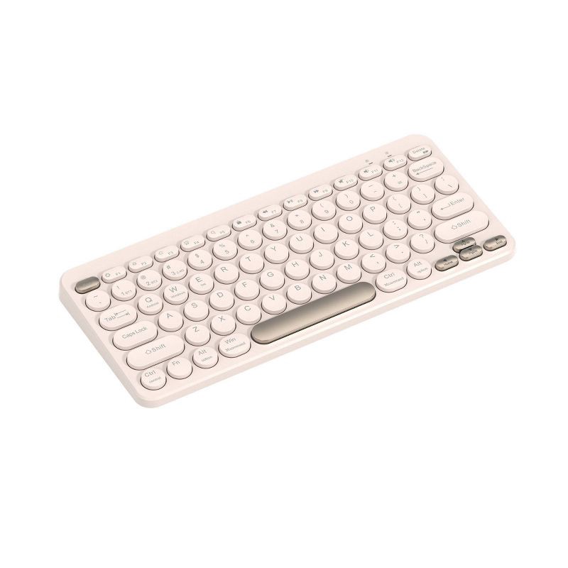 slide 1 of 3, North Compact Round Key Wireless Keyboard - Beige, 1 ct