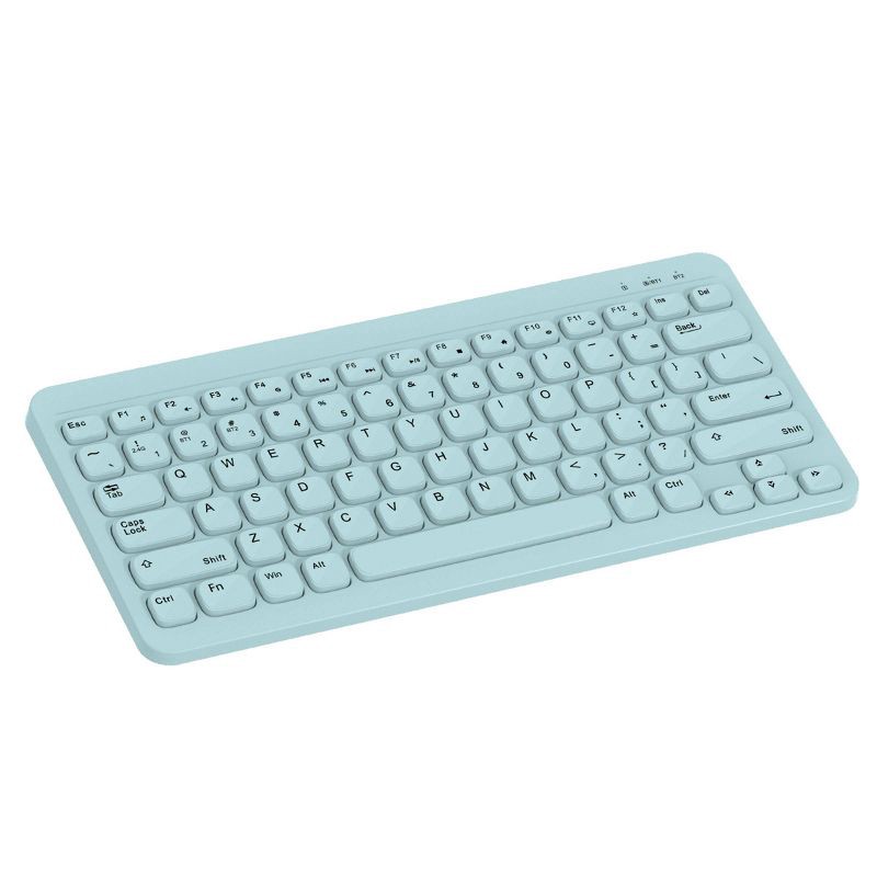 slide 1 of 3, North Compact Square Key Wireless Keyboard - Sky Blue: Membrane Switch, Compact 60% Layout, 1 ct