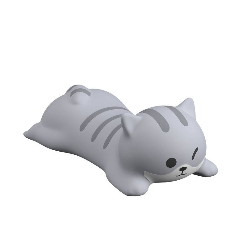 slide 1 of 3, Gems Cat Wrist Rest - Gray: Foam Flexible Design for Keyboard and Mouse, 1 ct