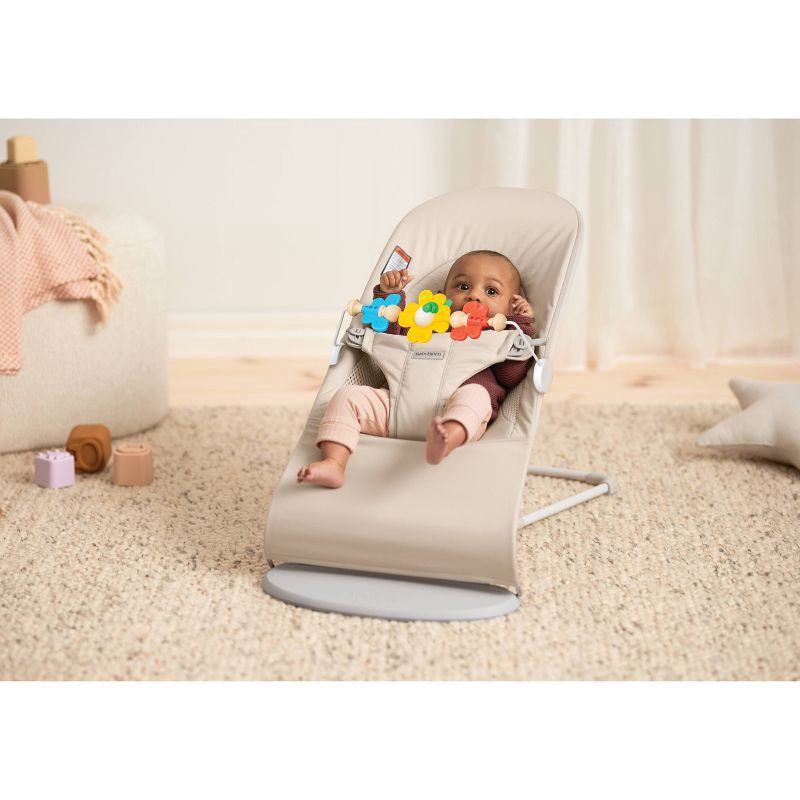 slide 7 of 9, BabyBjorn Bouncer Tri-Fabric with Toy Bar - Beige, 1 ct