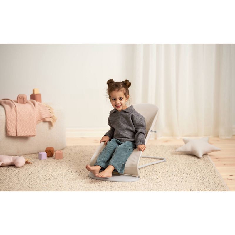 slide 9 of 9, BabyBjorn Bouncer Tri-Fabric with Toy Bar - Beige, 1 ct