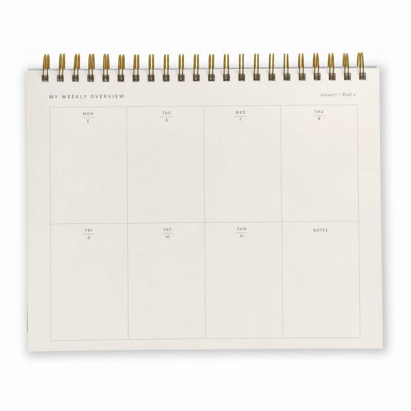 slide 2 of 4, Ramona & Ruth 7"x8.5" 2026 Weekly Overview Planner Top Spiral Steel Blue, 1 ct