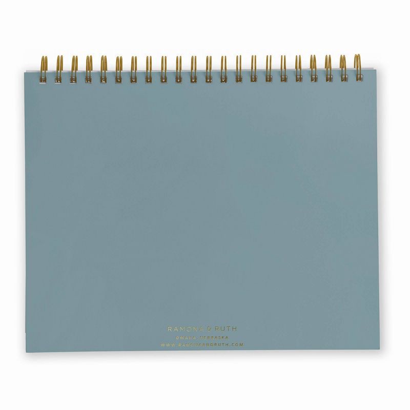 slide 3 of 4, Ramona & Ruth 7"x8.5" 2026 Weekly Overview Planner Top Spiral Steel Blue, 1 ct