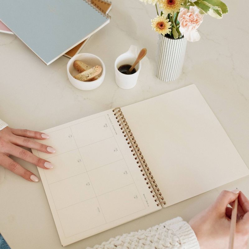 slide 4 of 4, Ramona & Ruth 7"x8.5" 2026 Weekly Overview Planner Top Spiral Steel Blue, 1 ct