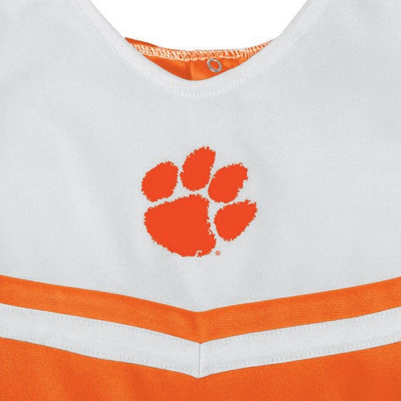 slide 3 of 3, NCAA Clemson Tigers Toddler Girls' Cheer Dress Set - 3T: Solid Knit Leotard, 1 ct