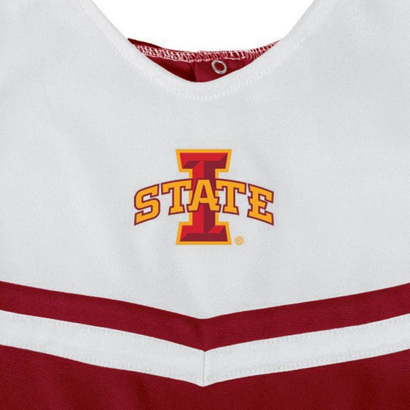 slide 3 of 3, NCAA Iowa State Cyclones Toddler Girls' Cheer Dress Set - 3T: Polyester Knit Leotard, 1 ct