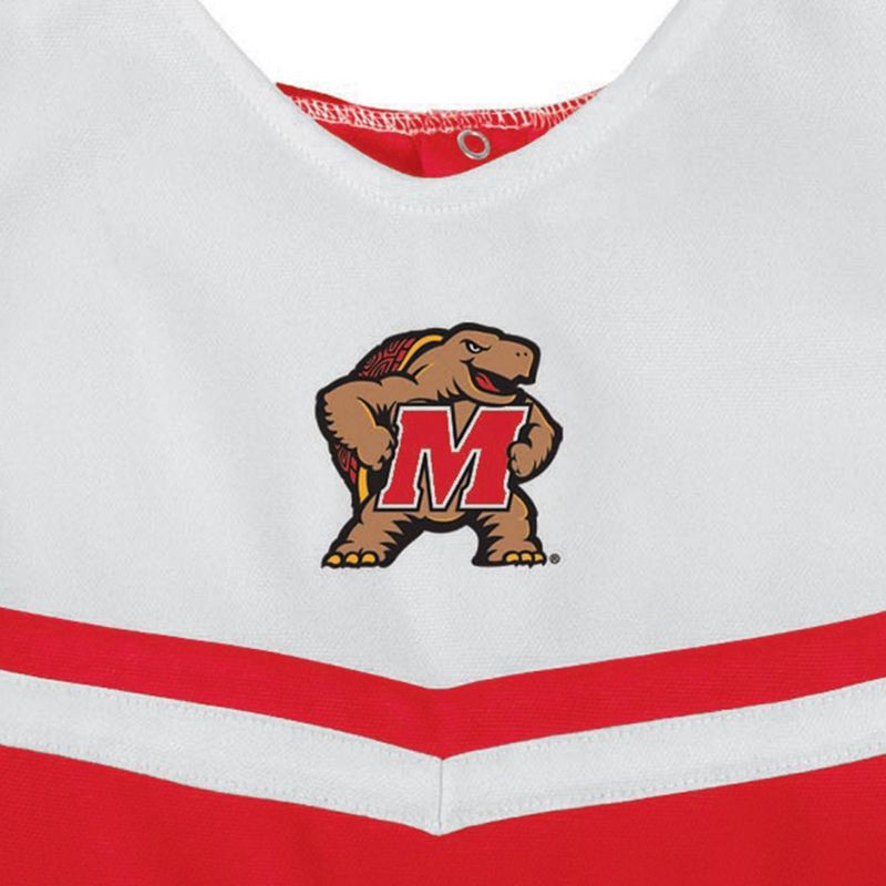 slide 2 of 3, NCAA Maryland Terrapins Toddler Girls' Cheer Dress Set - 3T: Polyester Knit Leotard, 1 ct