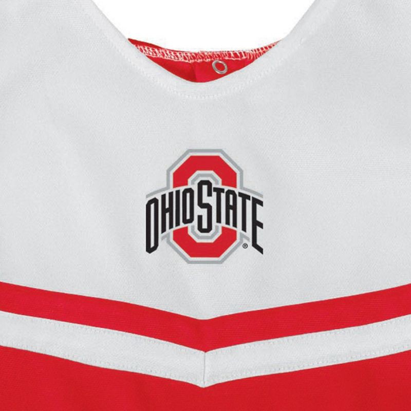 slide 3 of 3, NCAA Ohio State Buckeyes Toddler Girls' Cheer Dress Set - 4T, 1 ct