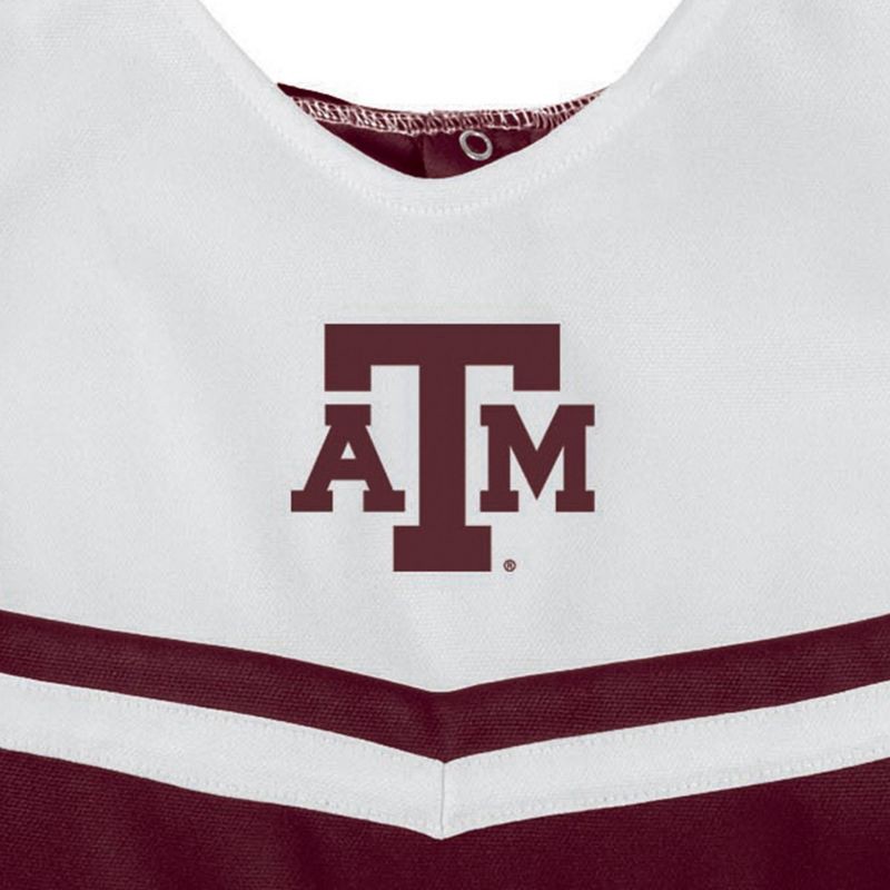 slide 2 of 3, NCAA Texas A&M Aggies Toddler Girls' Cheer Dress Set - 3T: Polyester Knit Leotard, 1 ct