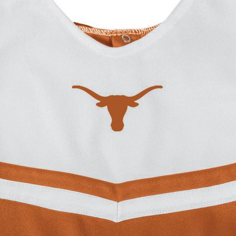 slide 3 of 3, NCAA Texas Longhorns Toddler Girls' Cheer Dress Set - 4T, 1 ct