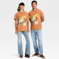 Latino Heritage Month Adult Graphic Celia Cruz Short Sleeve T-Shirt - Brown L