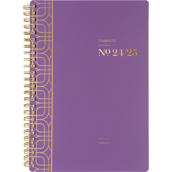 slide 9 of 10, 2024-2025 Cambridge Workstyle Balance Weekly/Monthly Academic Planner, 5-1/2"" X 8-1/2"", Purple Swirl, July 2024 To June 2025, 1606-200A-19, 1 ct