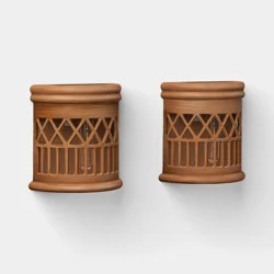 2pk 10L Filament Woven Deck Solar Outdoor Fence Accent Table Lamp - Threshold™