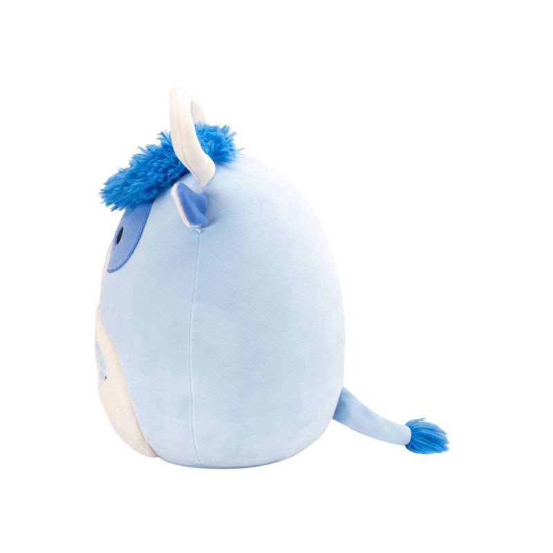slide 7 of 11, Squishmallows 12" Bermayeh Blue Ball with Fuzzy White Belly and Flower Medium Plush, 12 in