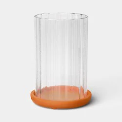 12"x8" Terracotta with Glass Lantern - Threshold™