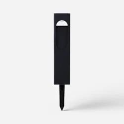 Plastic Solar Outdoor Path Light Black - Threshold™