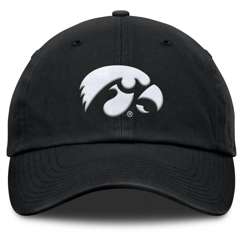 slide 2 of 4, NCAA Iowa Hawkeyes Unstructured Black Tonal Washed Cotton Hat, 1 ct