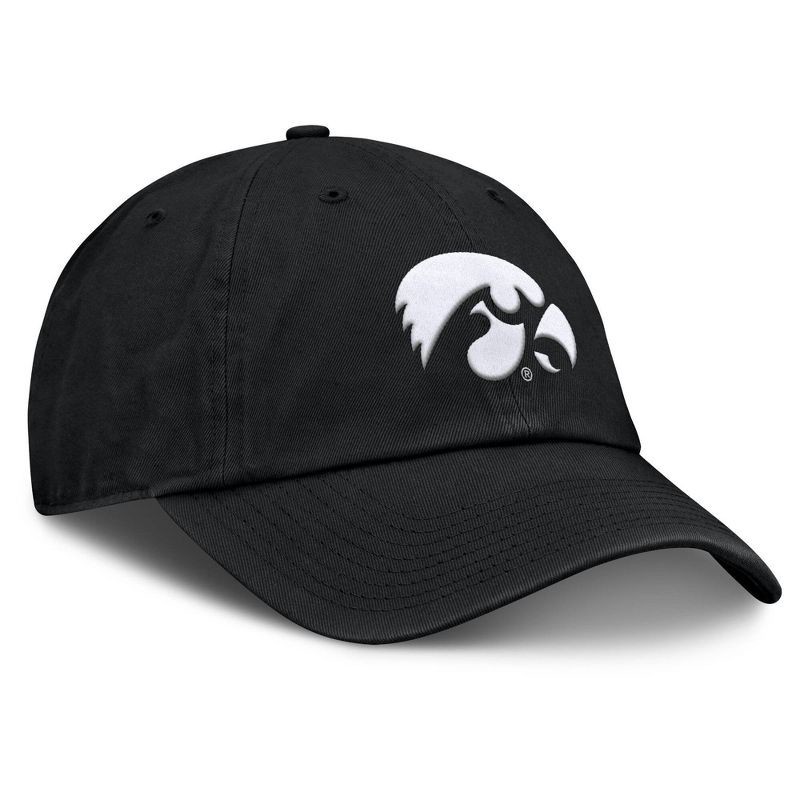 slide 3 of 4, NCAA Iowa Hawkeyes Unstructured Black Tonal Washed Cotton Hat, 1 ct