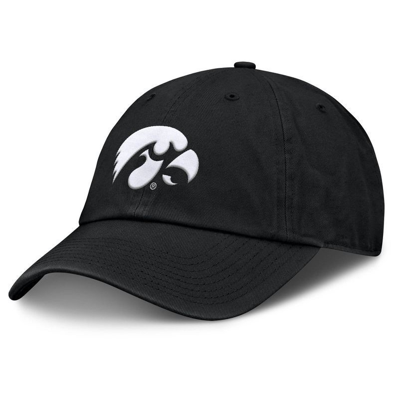 slide 1 of 4, NCAA Iowa Hawkeyes Unstructured Black Tonal Washed Cotton Hat, 1 ct