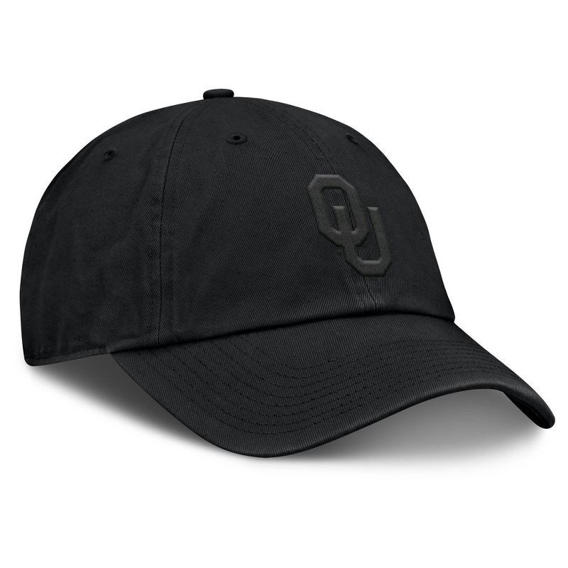 slide 3 of 4, NCAA Oklahoma Sooners Unstructured Black Tonal Cotton Hat, 1 ct