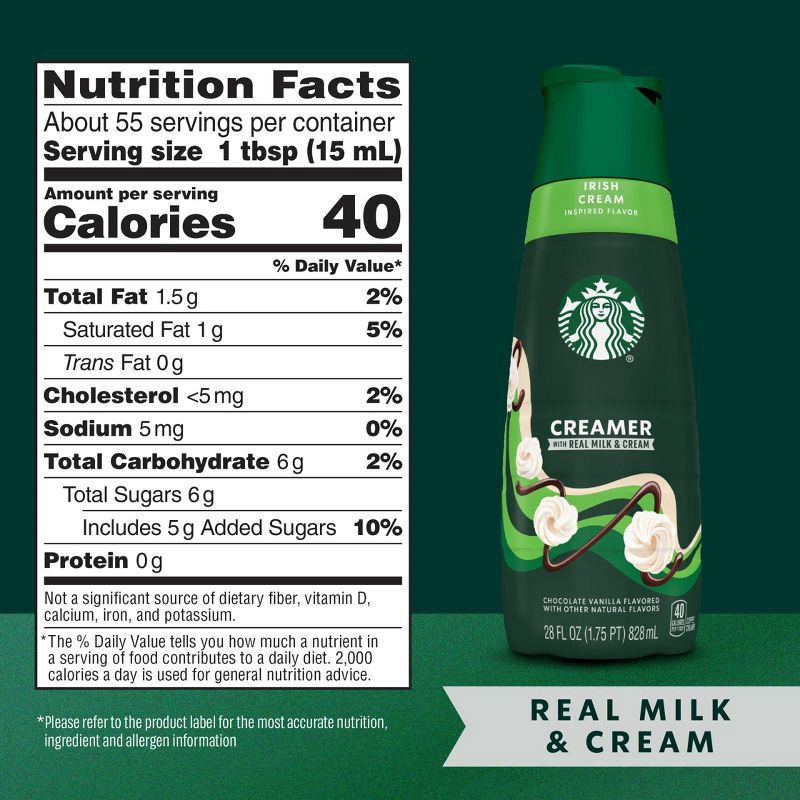 slide 6 of 9, Starbucks Creamer Dairy Irish Cream Coffee Creamer - 28 fl oz, 28 fl oz