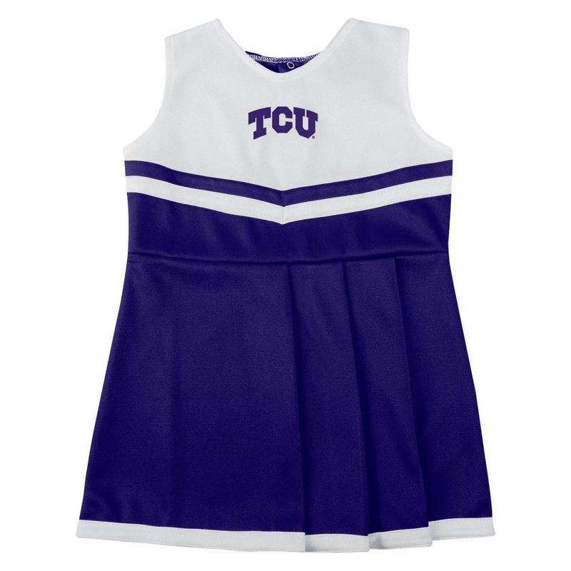 slide 1 of 3, NCAA TCU Horned Frogs Toddler Girls' Cheer Dress Set - 2T, 1 ct