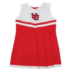 NCAA Utah Utes Toddler Girls' Cheer Dress Set - 3T: Polyester Knit Leotard