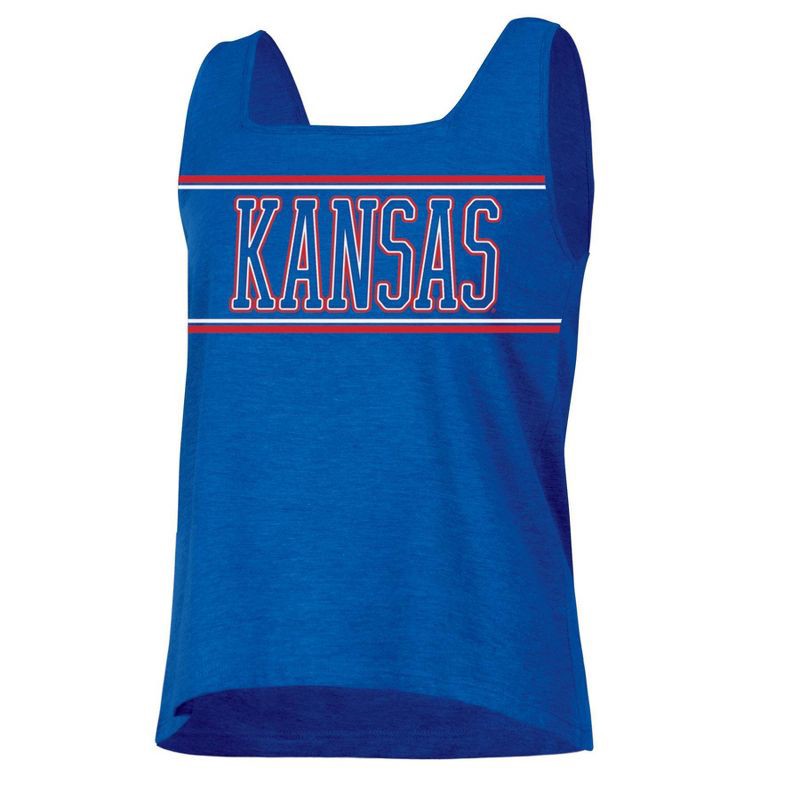 slide 1 of 3, NCAA Kansas Jayhawks Women's Fashion Tank Top - L, 1 ct